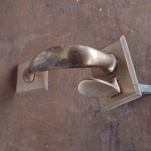 Elegant Solid Copper Gold Door Handle - Picture 2 of 2